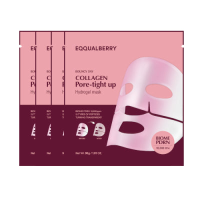 EQQUALBERRY - Collagène Ensemble de Masques Hydrogel x4 30g