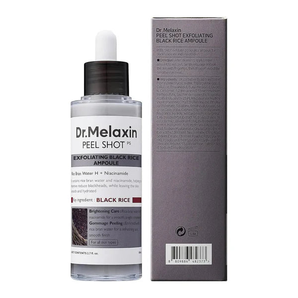 Dr.Melaxin - Peel Shot Exfoliant Black Rice Ampoule - 80ml